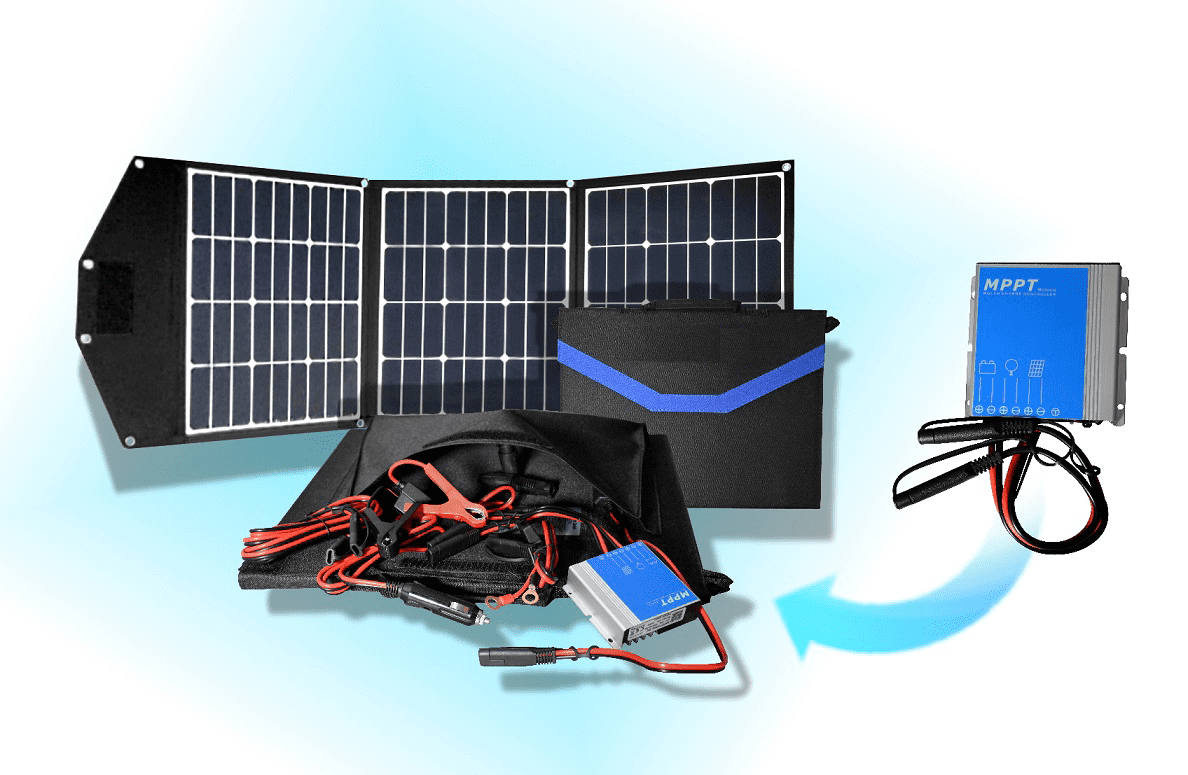 Mobile Solaranlage 135W Komplettpaket faltbar Bluetooth MPPT-Solarregler Mobile Solaranlage 135W Komplettpaket faltbar Bluetooth MPPT-Solarregler