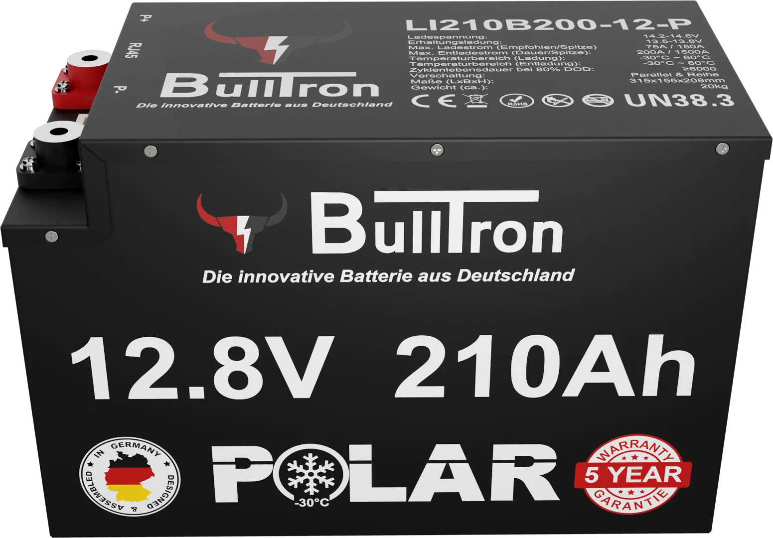 Bulltron 210Ah NEW Edition LiFePO4 Polar 12V Lithium Batterie BMS Bluetooth Bulltron 210Ah NEW Edition LiFePO4 Polar 12V Lithium Batterie BMS Bluetooth