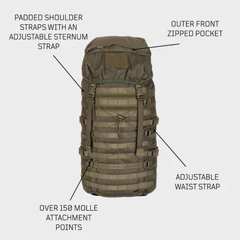 Snugpak- Endurance Wander Rucksack Olive 40L Snugpak- Endurance Wander Rucksack Olive 40L