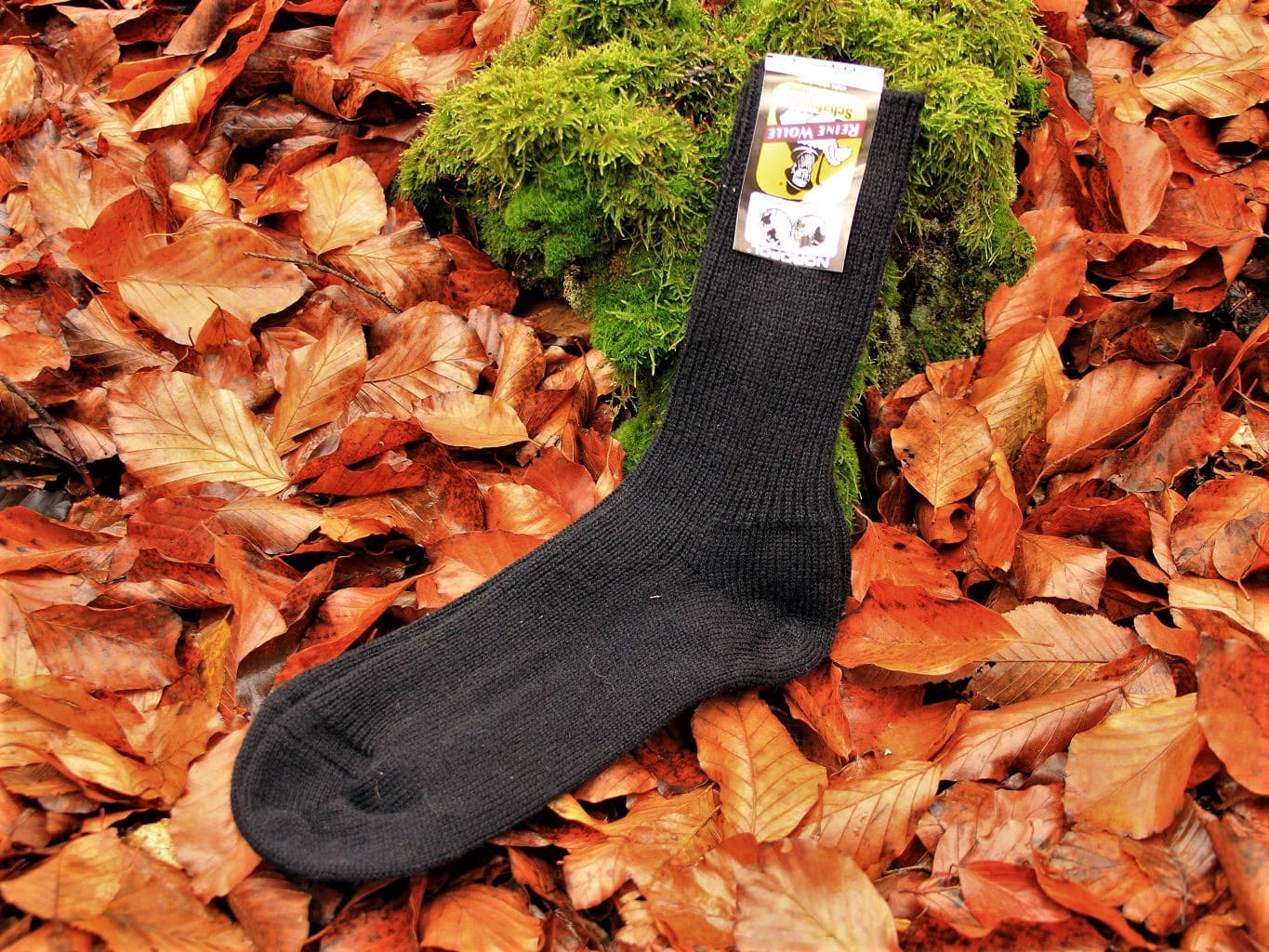 Nordpol Wollsocken - Mitteldick Outdoor Socken 100% Schurwolle - Schwarz Nordpol Wollsocken - Mitteldick Outdoor Socken 100% Schurwolle - Schwarz
