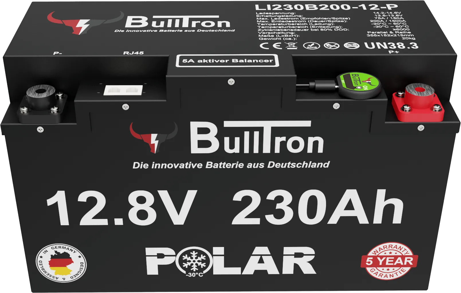 Bulltron 230Ah NEW Edition LiFePO4 Polar 12V Lithium Batterie BMS Bluetooth Bulltron 230Ah NEW Edition LiFePO4 Polar 12V Lithium Batterie BMS Bluetooth